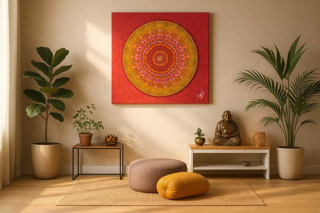 mandala pro znamení zvěrokruhu lev